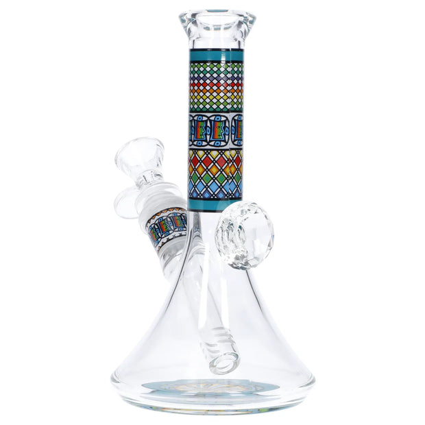 Diamond Beaker w/ Colourful Tube - 7 in.