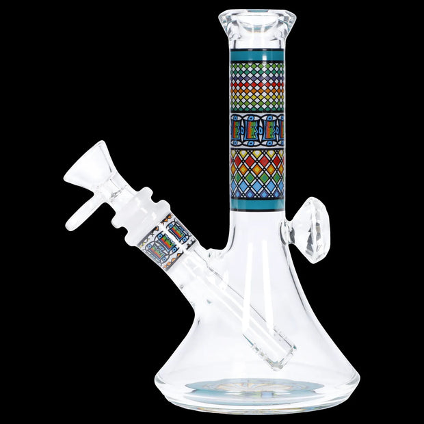 Diamond Beaker w/ Colourful Tube - 7 in.