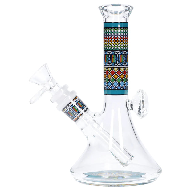 Diamond Beaker w/ Colourful Tube - 7 in.