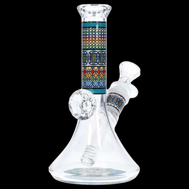 Diamond Beaker w/ Colourful Tube - 7 in.