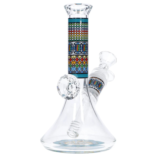 Diamond Beaker w/ Colourful Tube - 7 in.