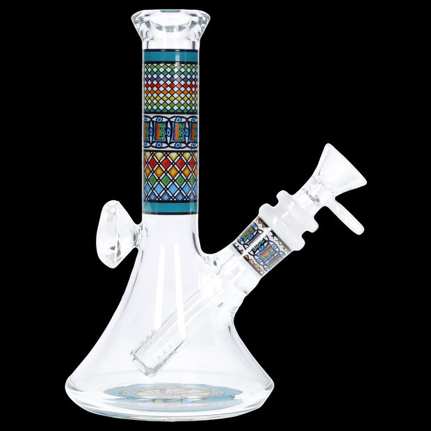 Diamond Beaker w/ Colourful Tube - 7 in.
