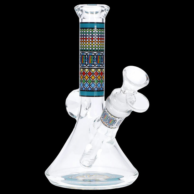 Diamond Beaker w/ Colourful Tube - 7 in.