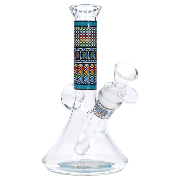 Diamond Beaker w/ Colourful Tube - 7 in.
