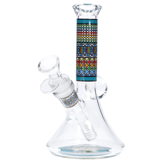 Diamond Beaker w/ Colourful Tube - 7 in.
