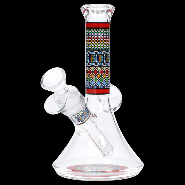 Diamond Beaker w/ Colourful Tube - 7 in.