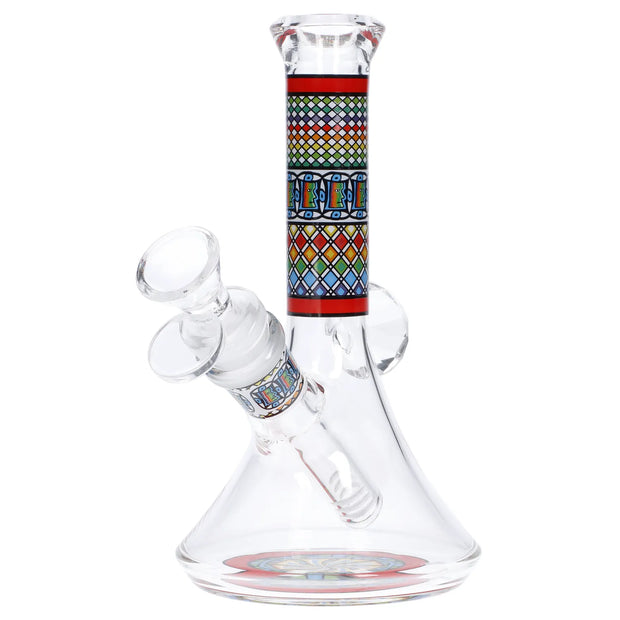 Diamond Beaker w/ Colourful Tube - 7 in.