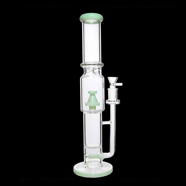 Valiant Straight Tube with Stacked Percs Water Pipe - 17 in.