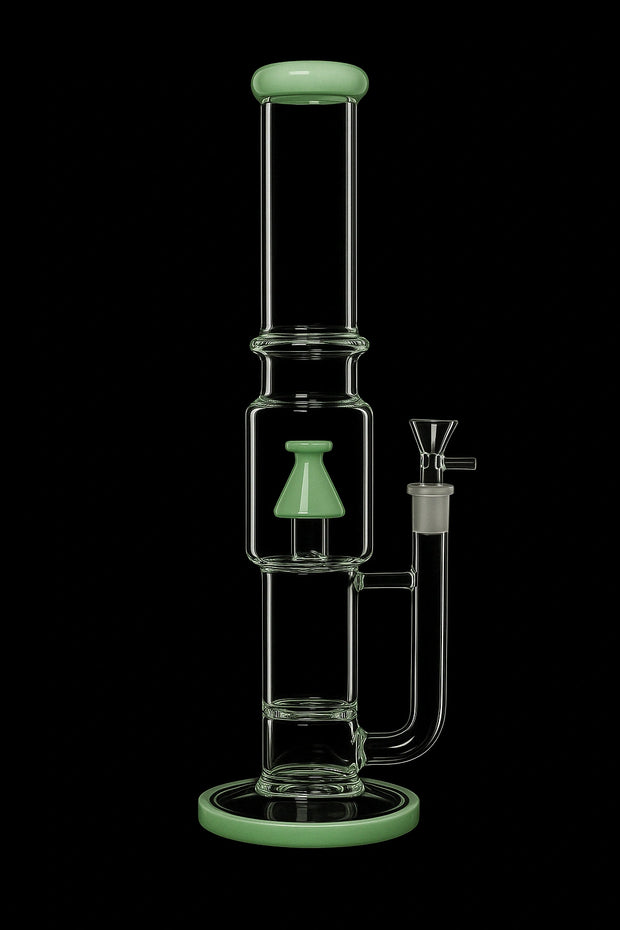 Valiant Straight Tube with Stacked Percs Water Pipe - 17 in.