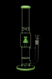 Valiant Straight Tube with Stacked Percs Water Pipe - 17 in.