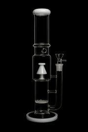 Valiant Straight Tube with Stacked Percs Water Pipe - 17 in.