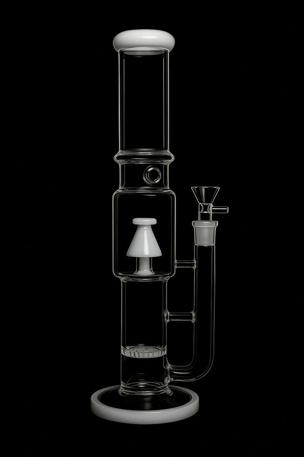 Valiant Straight Tube with Stacked Percs Water Pipe - 17 in.