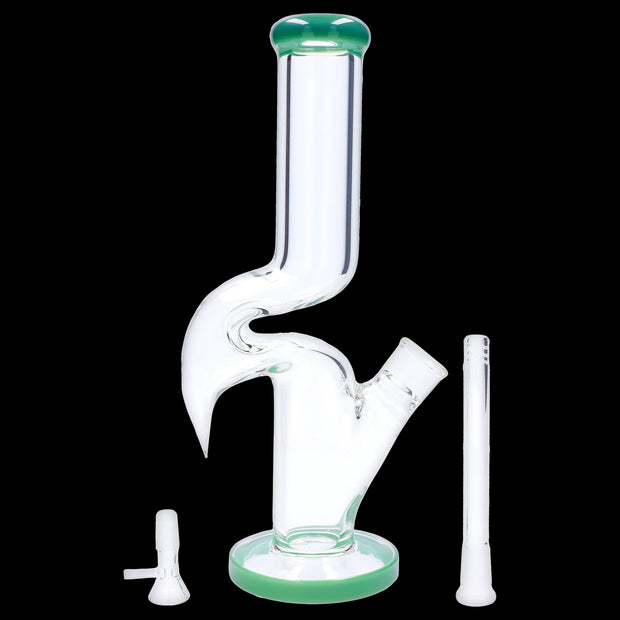 Valiant 14-inch Zig Zag Straight Tube Water Pipe