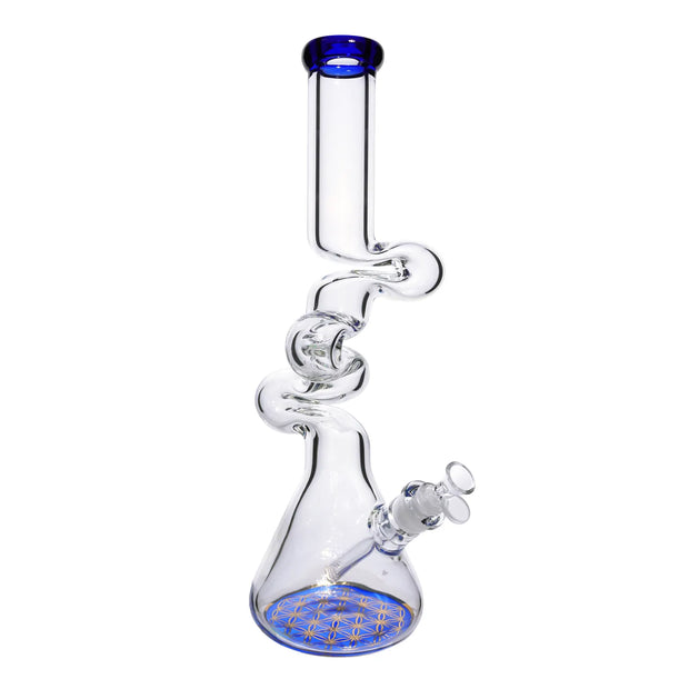 Valiant 9mm Fancy Twisted Beaker Water Pipe - 18 in.