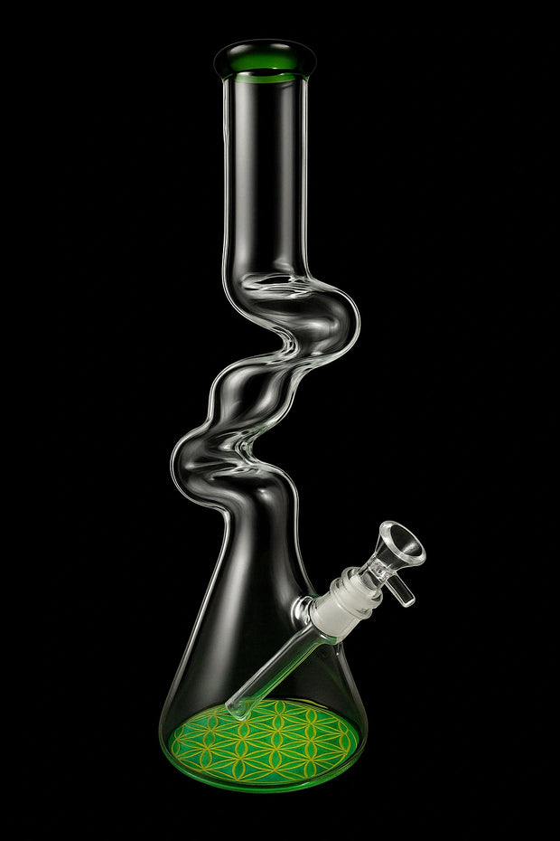 Valiant 9mm Fancy Twisted Beaker Water Pipe - 18 in.