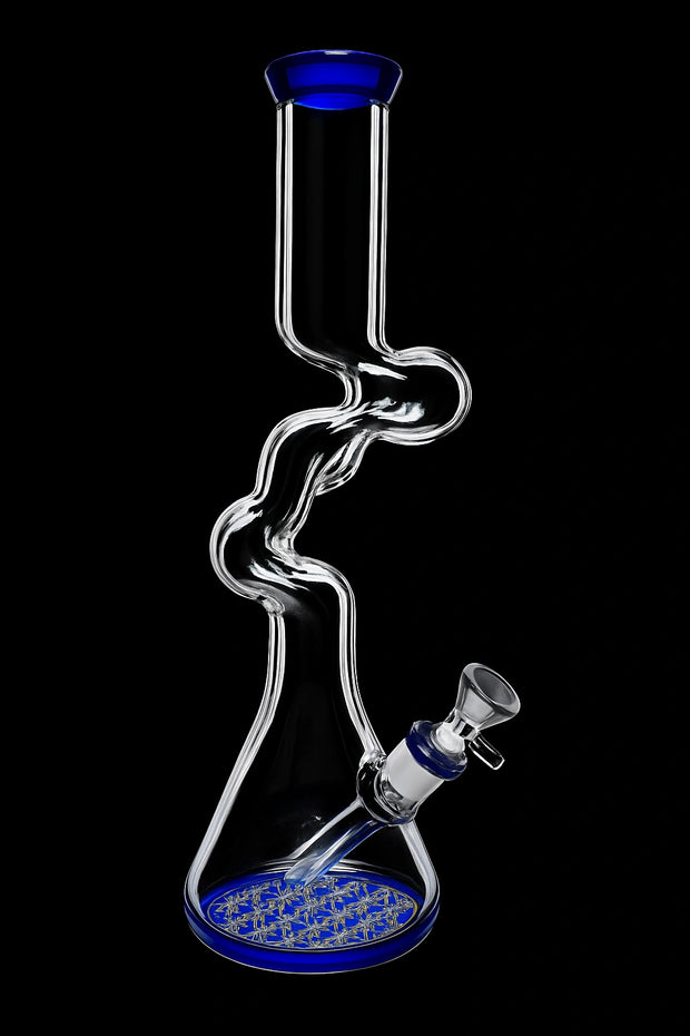 Valiant 9mm Fancy Twisted Beaker Water Pipe - 18 in.