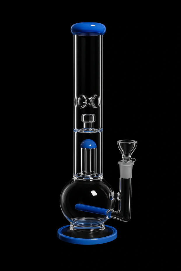 Valiant Inline Glass Ball with UFO & Circ Perc Water Pipe - 16 in.