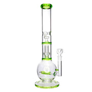 Valiant Inline Glass Ball with UFO & Circ Perc Water Pipe - 16 in.
