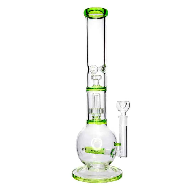Valiant Inline Glass Ball with UFO & Circ Perc Water Pipe - 16 in.