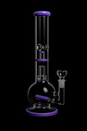 Valiant Inline Glass Ball with UFO & Circ Perc Water Pipe - 16 in.
