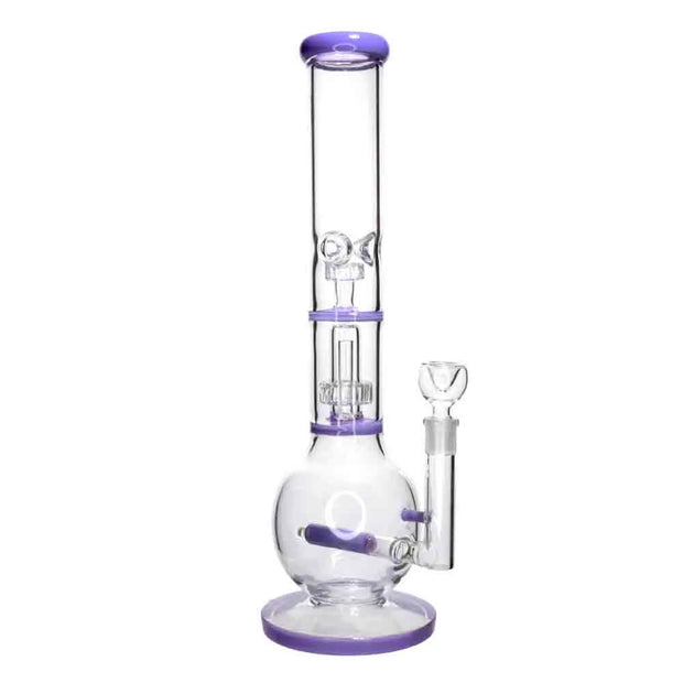 Valiant Inline Glass Ball with UFO & Circ Perc Water Pipe - 16 in.