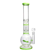 Valiant Inline Glass Ball with UFO & Circ Perc Water Pipe - 16 in.