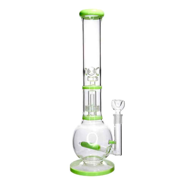 Valiant Inline Glass Ball with UFO & Circ Perc Water Pipe - 16 in.