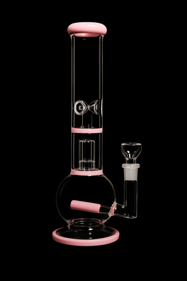 Valiant Inline Glass Ball with UFO & Circ Perc Water Pipe - 16 in.