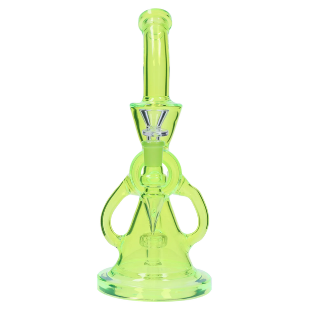 Neon Beaker with Showerhead Percolator and Thick Base Water Pipe