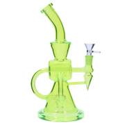 Neon Beaker with Showerhead Percolator and Thick Base Water Pipe