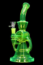 Neon Beaker with Showerhead Percolator and Thick Base Water Pipe