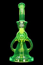 Neon Beaker with Showerhead Percolator and Thick Base Water Pipe