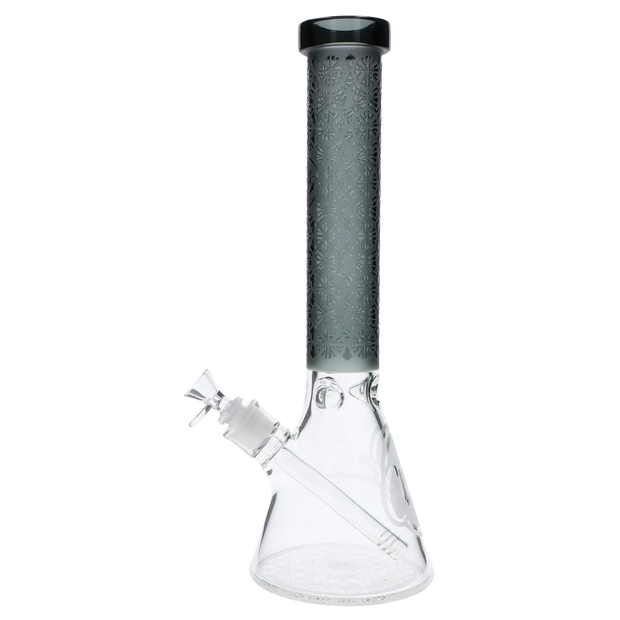 Patterned Printed w/ Coloured Tube Beaker -  Black - 14 in.