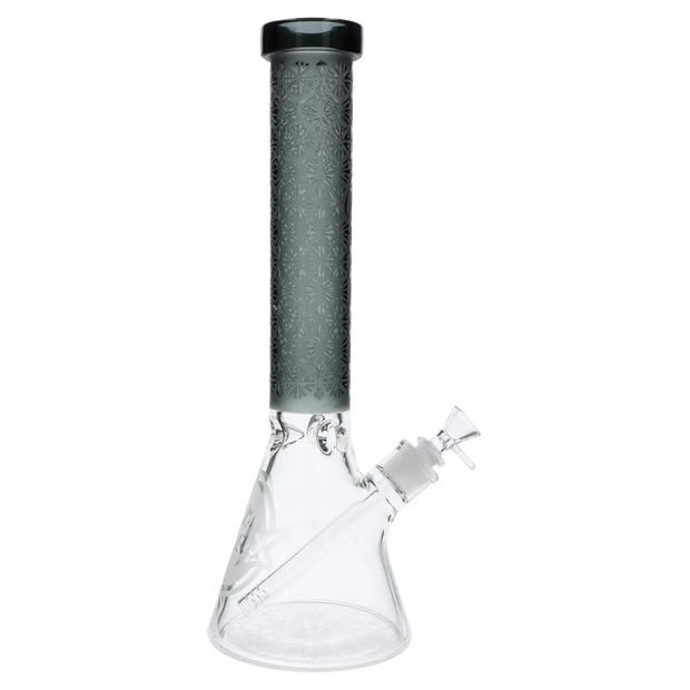 Patterned Printed w/ Coloured Tube Beaker -  Black - 14 in.