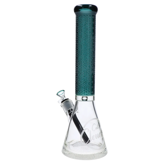 Patterned Printed w/ Coloured Tube Beaker - Green - 14 in.