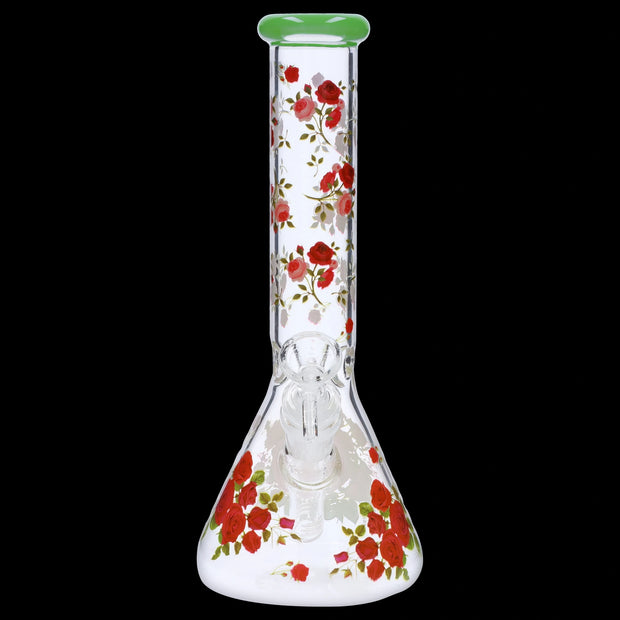 Valiant Flower Decal Water Pipe - 10 in.