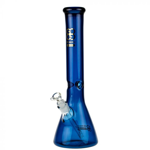Glasscity Limited Edition Beaker Ice Bong-Cobalt Blue