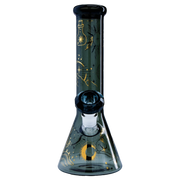 "Famous Design- Astral Power Beaker Water Pipe -Transparent Black-12in"