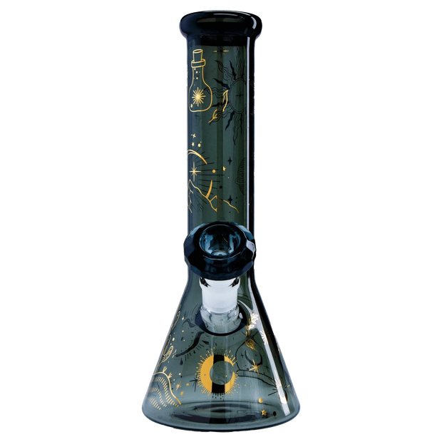 "Famous Design- Astral Power Beaker Water Pipe -Transparent Black-12in"
