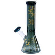 "Famous Design- Astral Power Beaker Water Pipe -Transparent Black-12in"