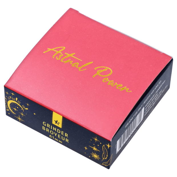 "Famous Design -  Astral Power Aluminum 2 stage Grinder -Black and Gold"