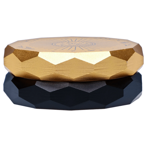 "Famous Design -  Astral Power Aluminum 2 stage Grinder -Black and Gold"