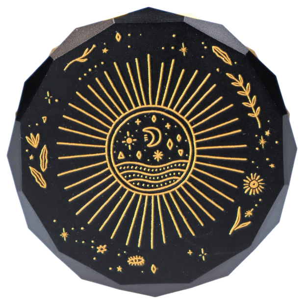"Famous Design -  Astral Power Aluminum 2 stage Grinder -Black and Gold"
