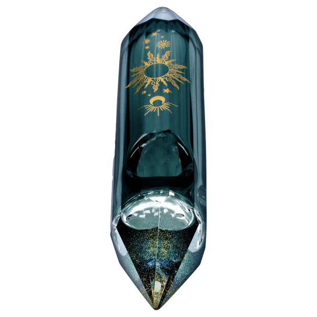Famous Design - Astral Power Crystal Hand Pipe - Black - 5in