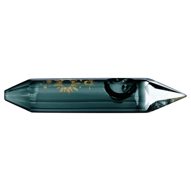 Famous Design - Astral Power Crystal Hand Pipe - Black - 5in