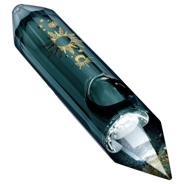 Famous Design - Astral Power Crystal Hand Pipe - Black - 5in
