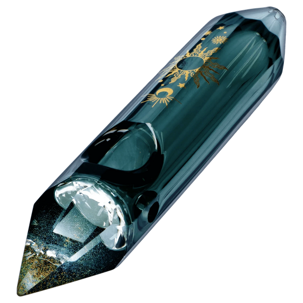 Famous Design - Astral Power Crystal Hand Pipe - Black - 5in