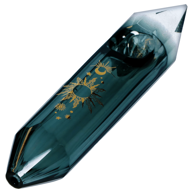 Famous Design - Astral Power Crystal Hand Pipe - Black - 5in