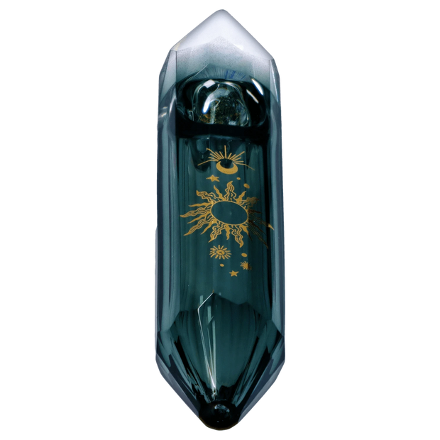 Famous Design - Astral Power Crystal Hand Pipe - Black - 5in