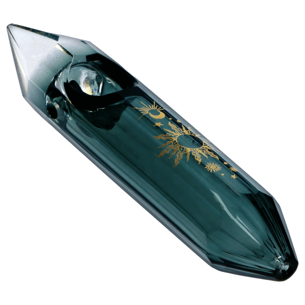 Famous Design - Astral Power Crystal Hand Pipe - Black - 5in